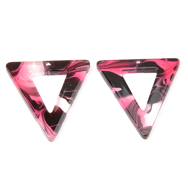 

PandaHall Acrylic Pendants, Triangle, Hot Pink, 34x30x2mm, Hole: 1.5mm Acrylic Triangle