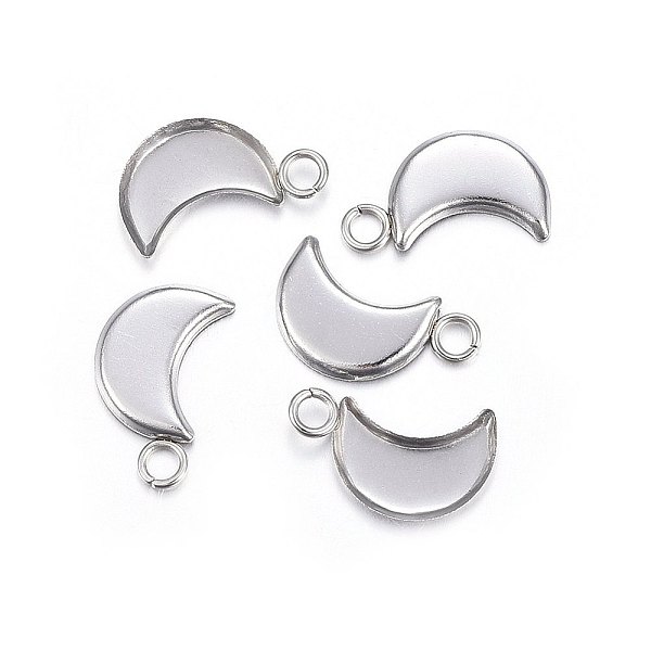 

PandaHall 304 Stainless Steel Pendant Cabochon Settings, Plain Edge Bezel Cups, Moon, Stainless Steel Color, 16.5x9.5x1.4mm, Hole: 1.8mm...