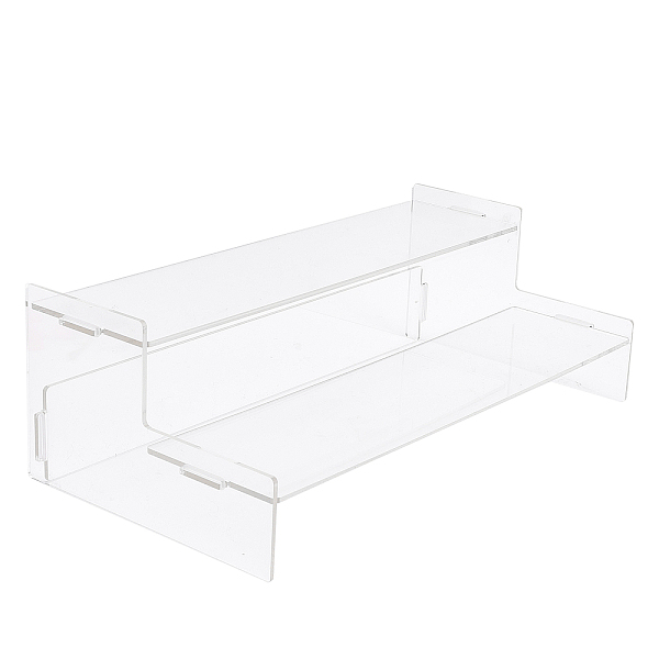 

PandaHall 2-Tier Acrylic Action Figure Display Risers, Model Toy Assembled Organizer Holders, for Minifigures, Toys, Collections Display..., Clear