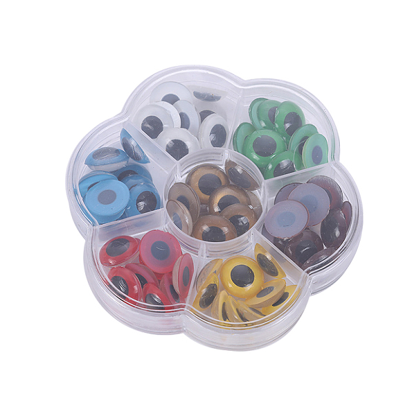 

PandaHall Plastic Craft Eyes Cabochons, for DIY Doll Toys Puppet Plush Animal Making, Half Round, Mixed Color, 16mm Plastic Half Round..., Multicolor