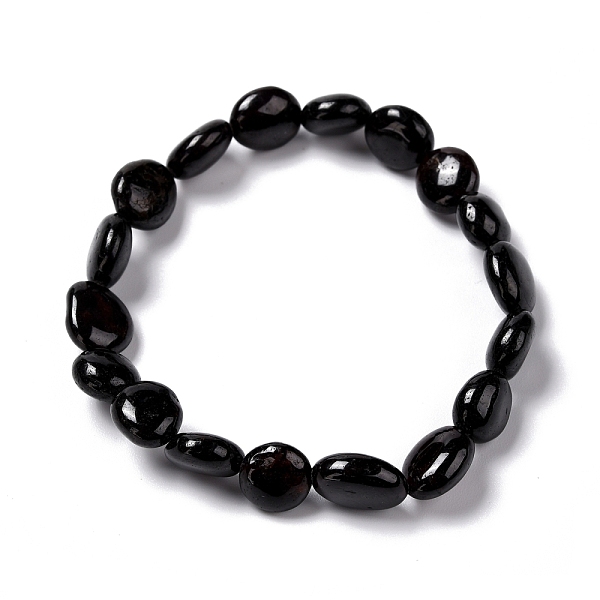 

PandaHall Natural Garnet Beaded Stretch Bracelets, Tumbled Stone, Nuggets, Inner Diameter: 2 inch(5~5.2cm) Garnet