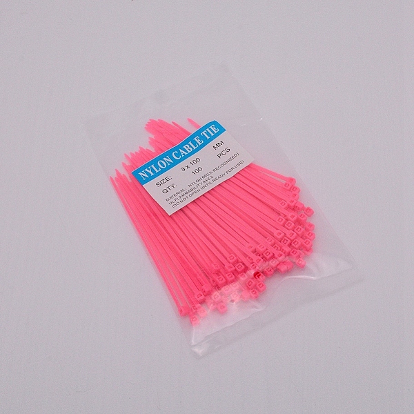 

PandaHall Plastic Cable Ties, Tie Wraps, Zip Ties, Deep Pink, 100x4.5x3.5mm, 100pcs/bag Plastic Cyan