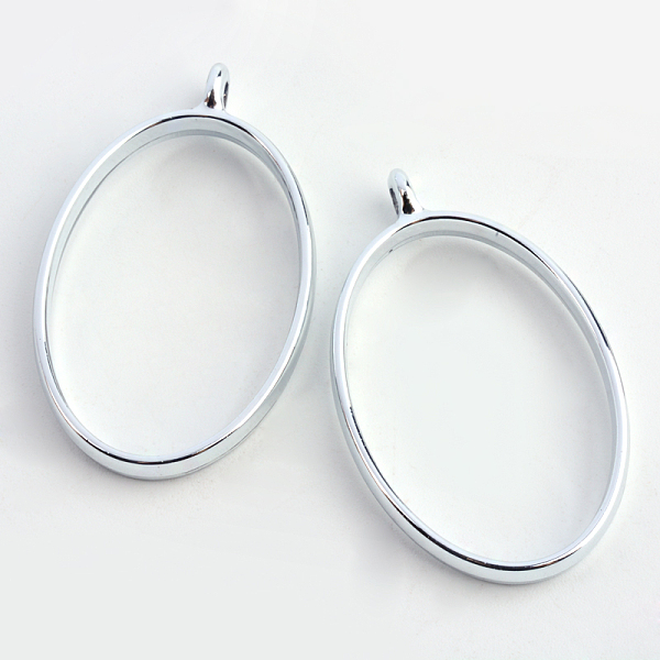 

PandaHall Rack Plating Alloy Oval Open Back Bezel Pendants, For DIY UV Resin, Epoxy Resin, Pressed Flower Jewelry, Cadmium Free & Nickel...