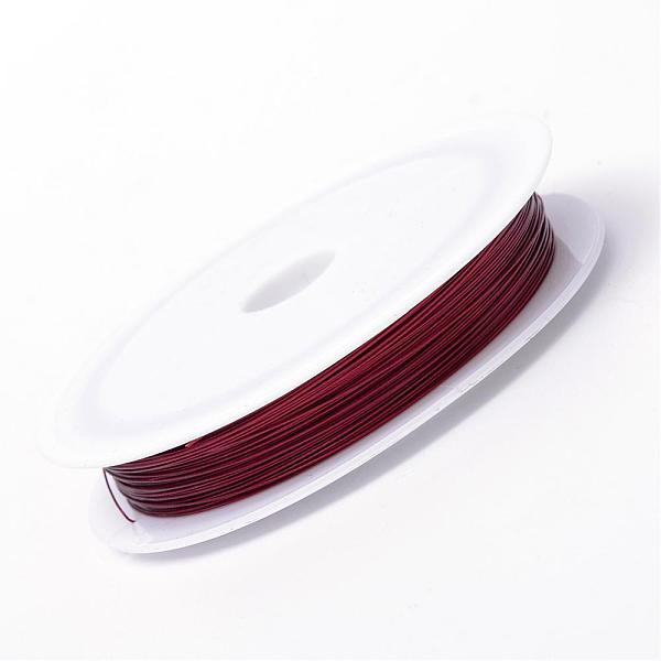 

PandaHall Tiger Tail Wire, Nylon-coated Stainless Steel, Dark Red, 0.8mm, about 59.05 Feet(18m)/roll, 10 rolls/group Stainless Steel Round...