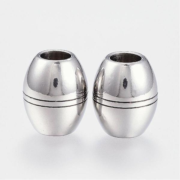 

PandaHall 304 Stainless Steel Beads, Large Hole Beads, Barrel, Stainless Steel Color, 15x12mm, Hole: 5.5mm 304 Stainless Steel Barrel