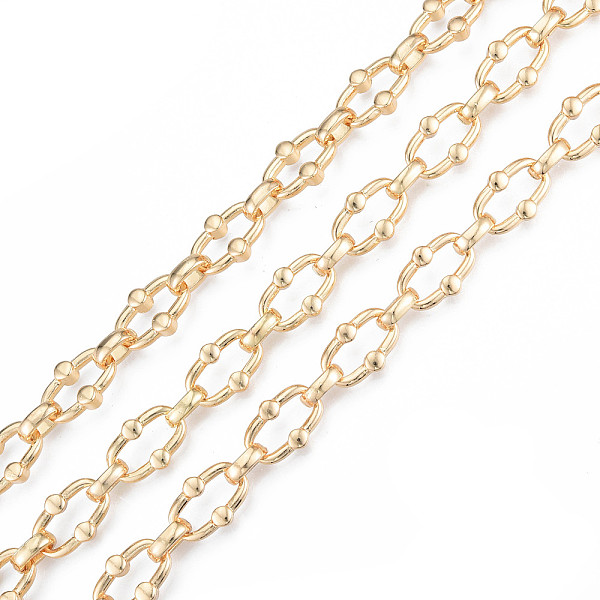 

PandaHall Alloy Oval Link Chains, with Spool, Cadmium Free & Nickel Free & Lead Free, Unwelded, Real 18K Gold Plated, 17x11.5x4mm, about...