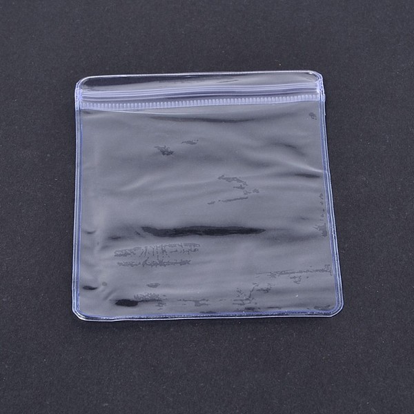 

PandaHall Rectangle PVC Zip Lock Bags, Top Seal Thick Bags, Light Blue, 7x5cm, unilateral thickness: 0.3mm, about 100pcs/bag Plastic Clear