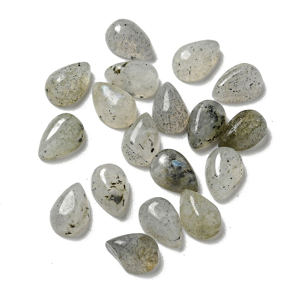 

PandaHall Natural Labradorite Cabochons, Teardrop, 6x4x2.5mm Labradorite Teardrop