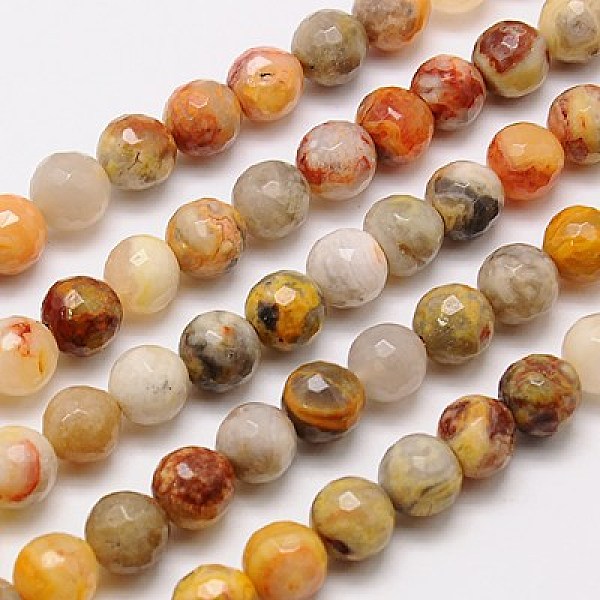 

PandaHall Natural Crazy Lace Agate Beads Strands, Faceted, Round, Mixed Color, 8mm, Hole: 1mm, about 46pcs/strand, 15.75 inch Crazy Agate..., Multicolor