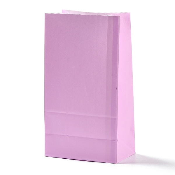 PandaHall Rectangle Kraft Paper Bags, None Handles, Gift Bags, Plum, 13x8x24cm Paper None Purple