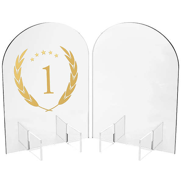 

PandaHall Acrylic Blank Table Sign, Arch-shaped, Silver, 130x79.8x179mm, 3pcs/set Acrylic Others Silver
