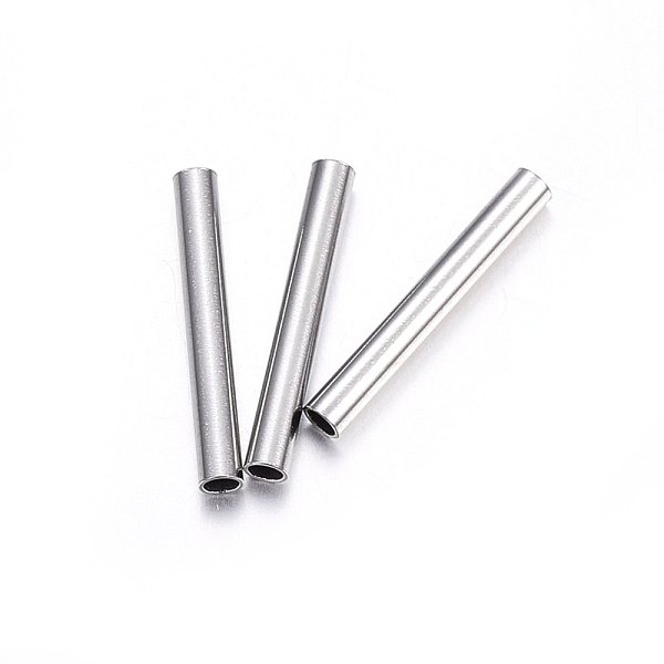 

PandaHall 304 Stainless Steel Tube Beads, Stainless Steel Color, 15x2mm, Hole: 1.5mm 304 Stainless Steel Tube