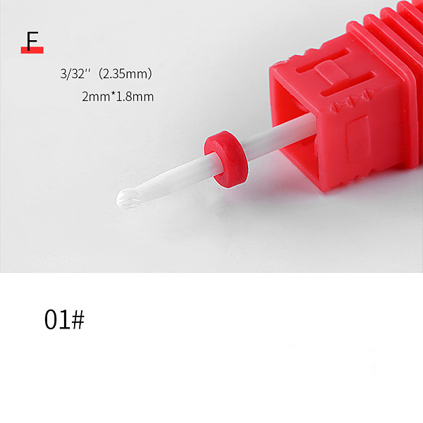 

PandaHall Nail Art Drill Bit, Ceramic Grinding Head, Electric Manicure Machine Accessories, Manicure Cutter Nail Art Tools, Red, Head...