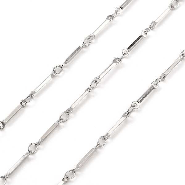 

PandaHall 304 Stainless Steel Cuboid Link Chains, Soldered, with Spool, Stainless Steel Color, 12.5x1x1mm, Ring: 2mm, about 10m/roll 304...