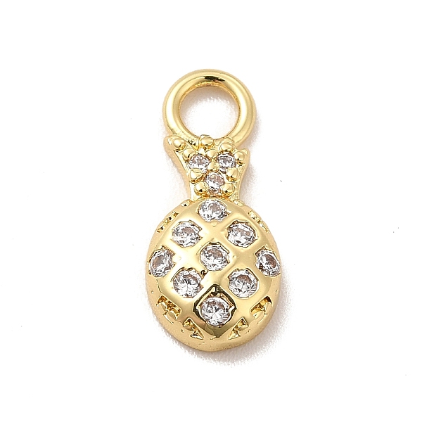 

PandaHall Rack Plating Brass Micro Pave Cubic Zirconia Charms, Cadmium Free & Lead Free, Long-Lasting Plated, Pineapple Charm, Real 18K Gold..., Clear