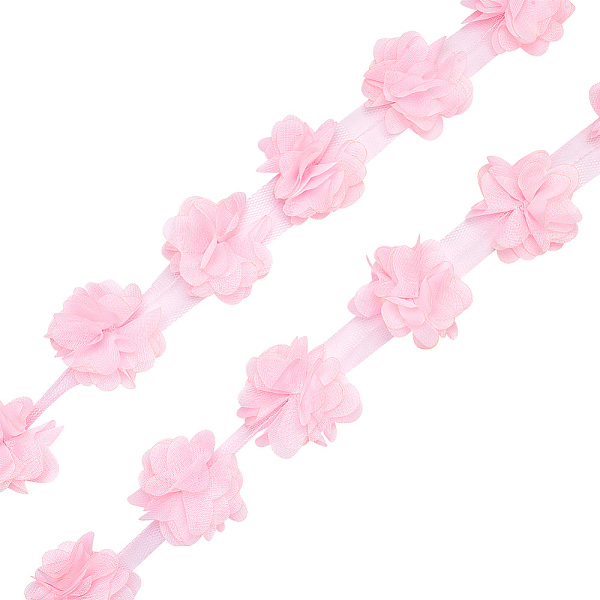 

PandaHall WADORN 1 Bundle Polyester Lace Trim, Flower Ball Trim, Clothing Accessories, Pearl Pink, 2 inch(50mm), about 10 yards/bundle...
