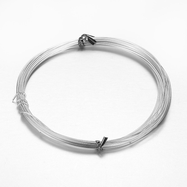 

PandaHall Round Aluminum Craft Wire, for DIY Arts and Craft Projects, Silver, 12 Gauge, 2mm, 5m/roll(16.4 Feet/roll) Aluminum Round Silver
