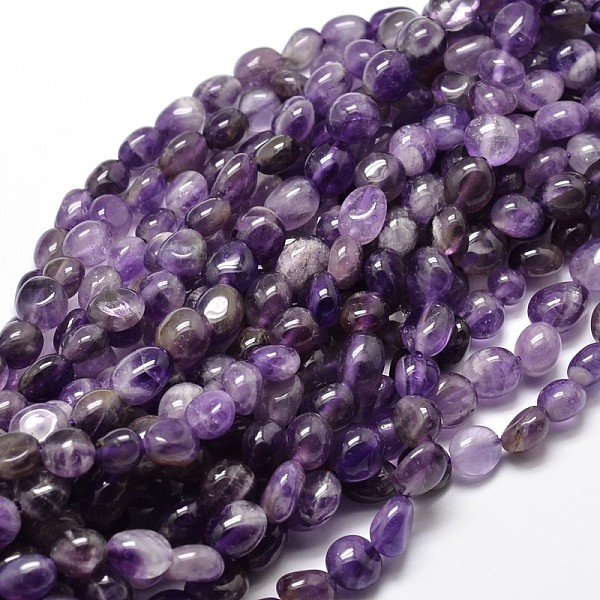 

PandaHall Natural Amethyst Nuggets Beads Strands, Tumbled Stone, 5~10x6~7x3~7mm, hole: 1mm, about 14.9 inch~15.7 inch Amethyst Nuggets