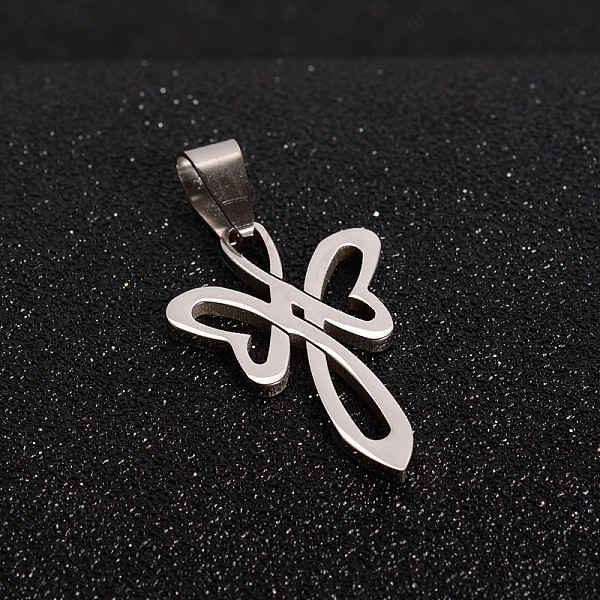 

PandaHall 201 Stainless Steel Angel Pendants, Stainless Steel Color, 30x19x1.5mm, Hole: 5x8mm 201 Stainless Steel Angel & Fairy