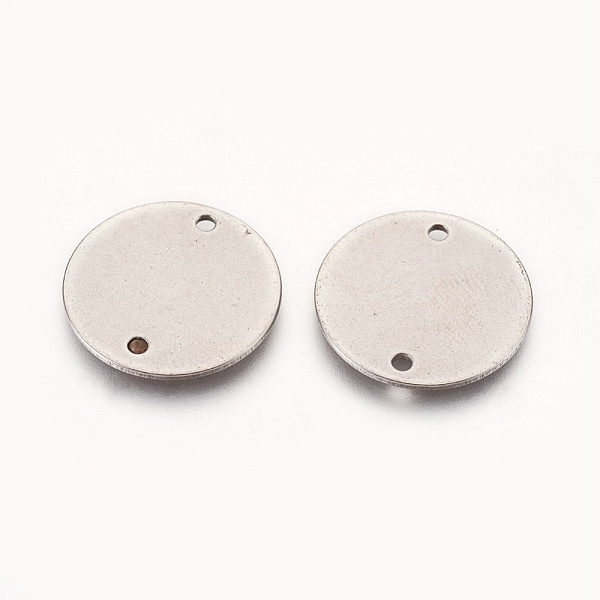 

PandaHall Stainless Steel Links connectors, Stamping Blank Tag, Flat Round, Stainless Steel Color, 20x0.8mm, Hole: 1mm Stainless Steel Flat...