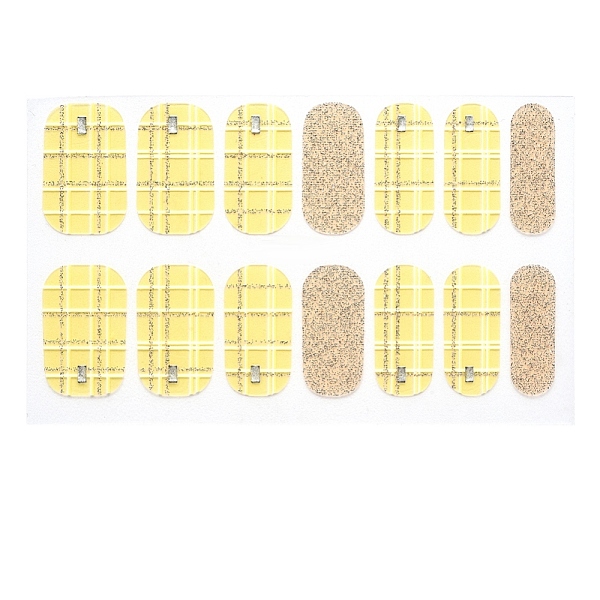 

PandaHall Full Cover Ombre Nails Wraps, Glitter Powder Color Street Nail Strips, Self-Adhesive, for Nail Tips Decorations, Light Yellow...