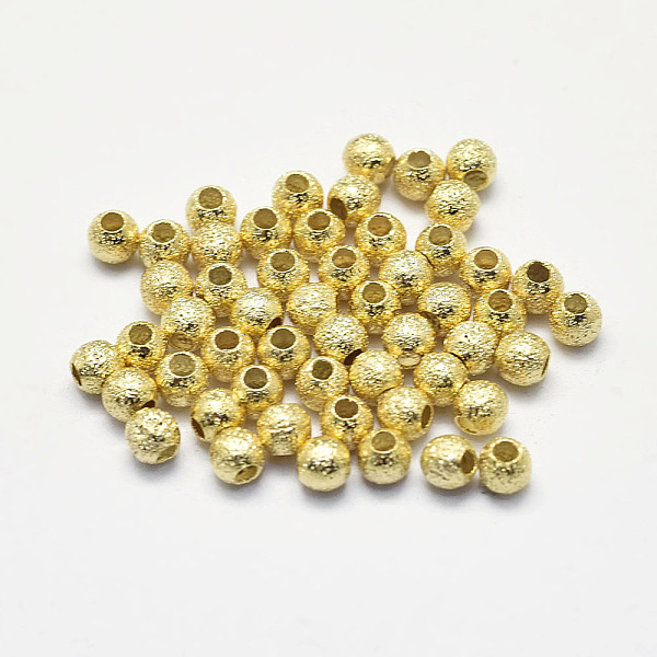 Long-Lasting Plated Brass Textured Beads