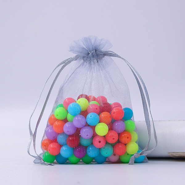 

PandaHall Rectangle Organza Drawstring Bags, 15x10cm Organza Rectangle
