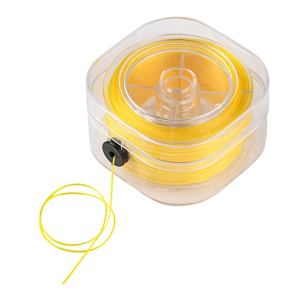

PandaHall Round Elastic Crystal String, Elastic Beading Thread, for Stretch Bracelet Making, Yellow, 0.8mm, about 98.43 Yards(90m)/Box...