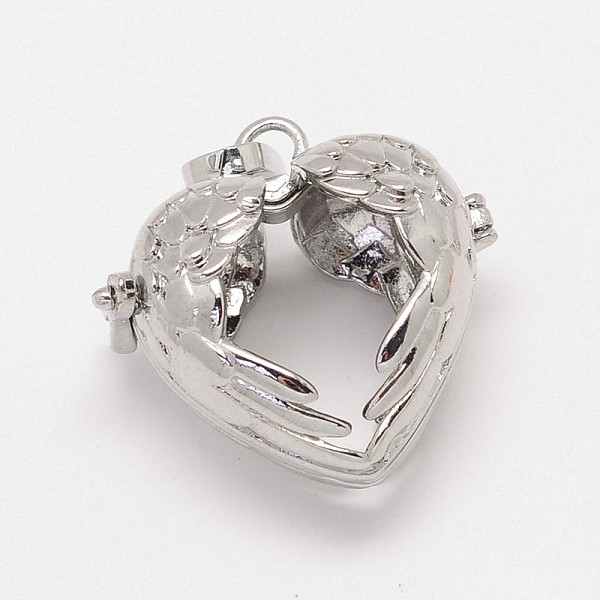

PandaHall Brass Cage Pendants, For Chime Ball Pendant Necklaces Making, Heart, Lead Free & Nickel Free & Cadmium Free, Platinum...