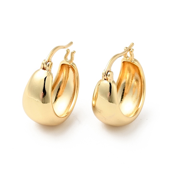 

PandaHall Rack Plating Brass Thick Tube Hoop Earrings for Women, Cadmium Free & Lead Free, Real 18K Gold Plated, 20x23x13mm, Pin: 0.8mm...