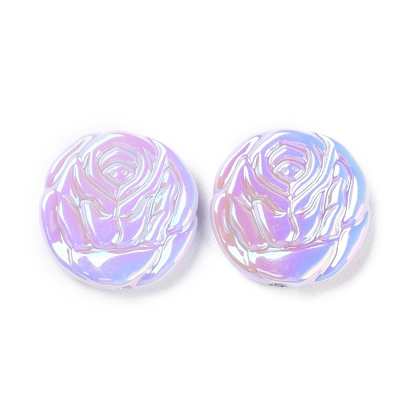 

PandaHall UV Plated Acrylic Beads, Iridescent, Flower, Blue Violet, 23.5x23x5.5mm, Hole: 2mm Acrylic Flower