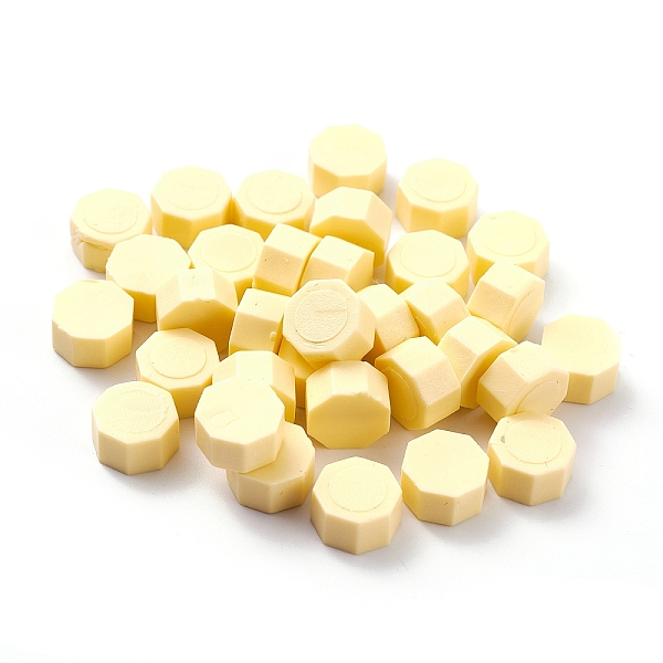 

PandaHall Sealing Wax Particles, for Retro Seal Stamp, Octagon, Champagne Yellow, 0.85x0.85x0.5cm about 1550pcs/500g Wax