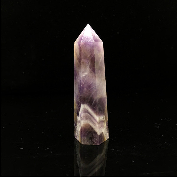 

PandaHall Point Tower Natural Amethyst Home Display Decoration, Healing Stone Wands, for Reiki Chakra Meditation Therapy Decos, Hexagon...