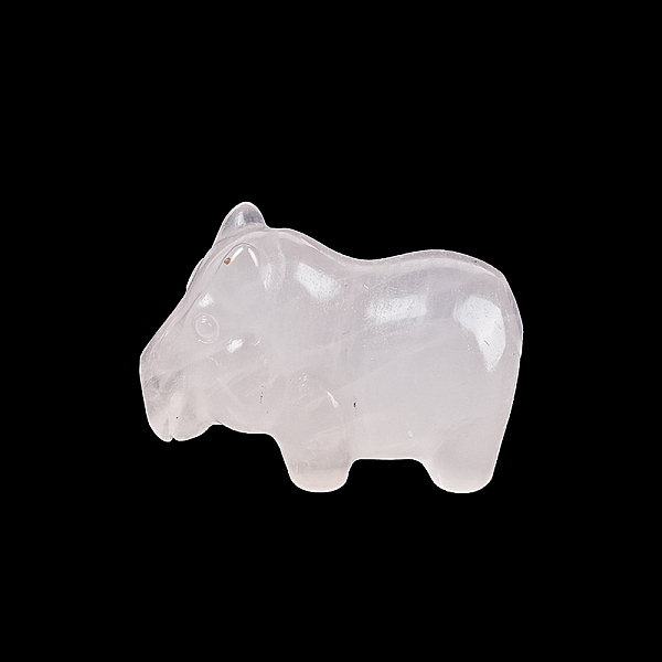 

PandaHall Natural Quartz Crystal Carved Hippo Figurines Statues for Home Office Desktop Decoration, 40x20mm Quartz Crystal Hippo