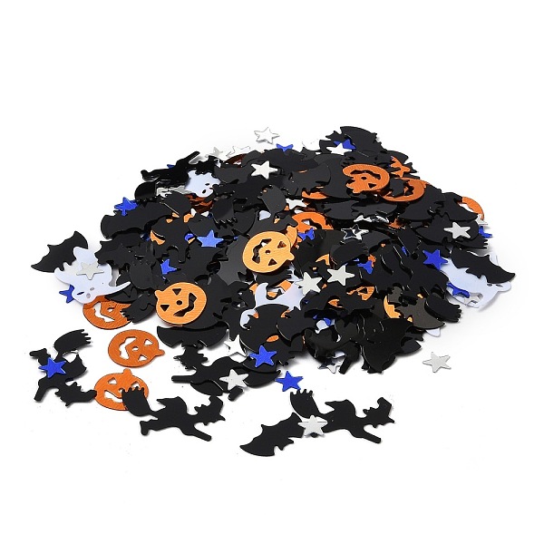 

PandaHall Plastic Table Scatter Confetti, for Halloween Party Decorations, Witch, Star, Pumpkin, Bat, Ghost, Mixed Color..., Multicolor
