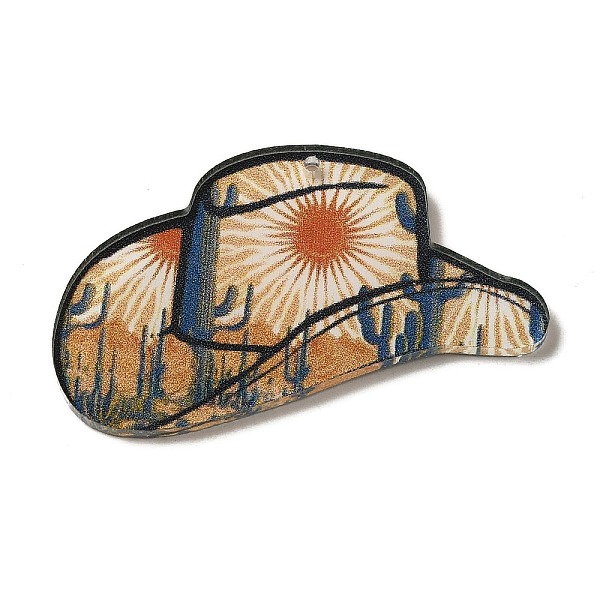 

PandaHall Acrylic Pendants, Hat, Navajo White, 27x45x2mm, Hole: 1.2mm Acrylic Hat