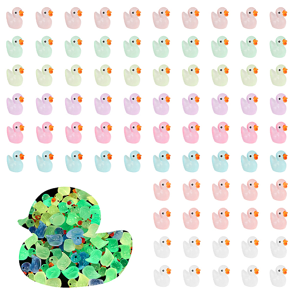 

PandaHall 80Pcs 8 Colors Luminous Plastic Display Decoration, Glow in the Dark Ornaments, Duck, Mixed Color, 15.5x11x15.5mm, 10pc/color..., Multicolor