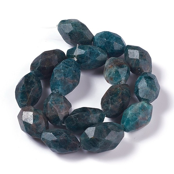 Faceted Natural Apatite Beads Strands