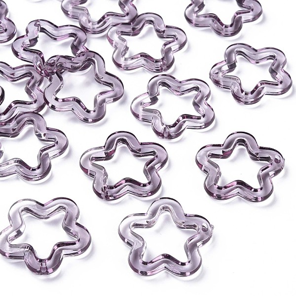 

PandaHall Transparent Acrylic Beads, Flower, Gray, 30x30.5x5mm, Hole: 1.8mm, about 340pcs/500g Acrylic Flower Gray