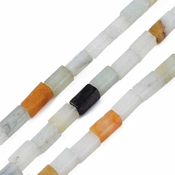 

PandaHall Natural Flower Amazonite Beads Strands, Cuboid, 4~5x2x2mm, Hole: 0.8mm, about 82~84pcs/strand, 14.76~15.15 inch(37.5~38.5cm)...