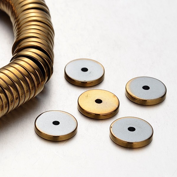 Electroplate Non-magnetic Synthetic Hematite Beads Strands