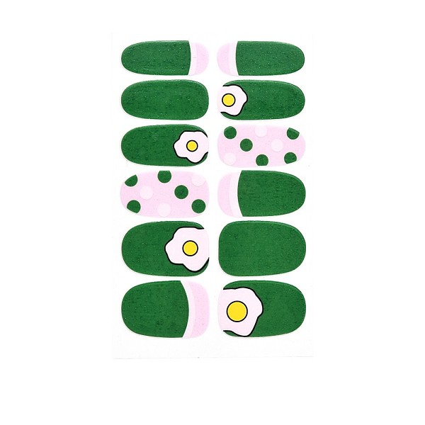

PandaHall Avocados & Strawberries & Flowers Full Cover Nail Art Stickers, Glitter Powder Decals, Self Adhesive, for Nail Tips Decorations..., Green