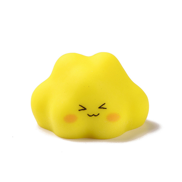 

PandaHall Cute Opaque Resin Cabochons, Cloud with Face Pattern, Yellow, 21x27x17mm Resin Body Yellow