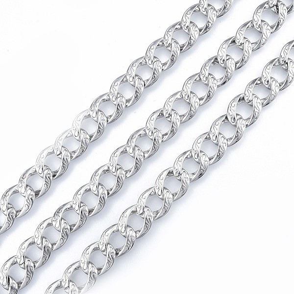 

PandaHall Alloy Curb Chains, with Spool, Cadmium Free & Nickel Free & Lead Free, Unwelded, Platinum, 15x12.5x2mm, about 32.81 Feet(10m)/Roll...