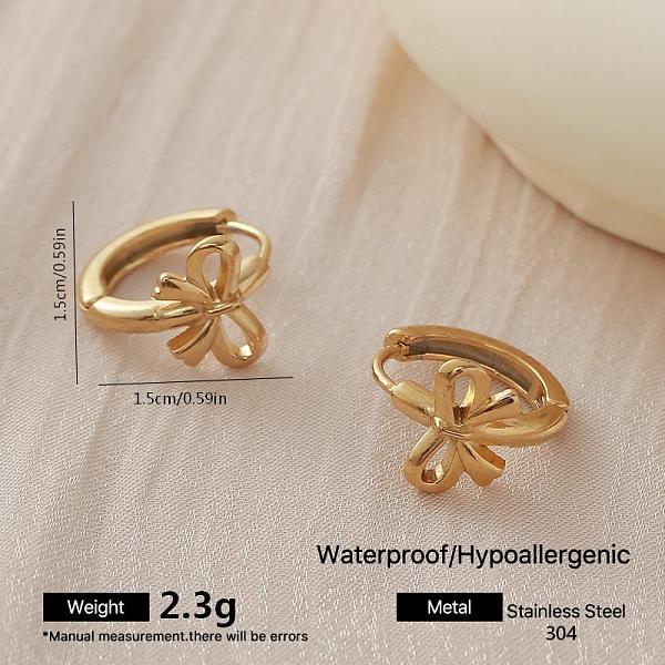 Boucles d'oreilles créoles en acier inoxydable 304 serties de zirconiums cubiques transparents pour femmes