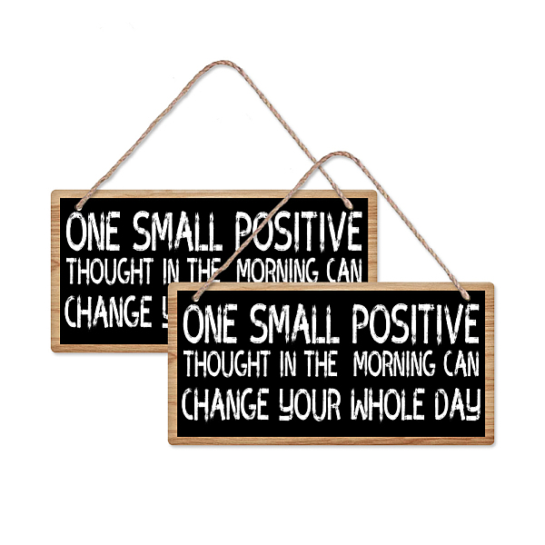 

PandaHall Natural Wood Hanging Wall Decorations, with Jute Twine, Rectangle, Colorful, Word, 15x30x0.5cm Wood Word