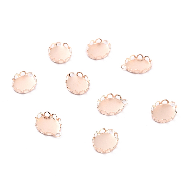 

PandaHall 304 Stainless Steel Charms Cabochon Settings, Lace Edge Bezel Cups, Oval, Rose Gold, 12x9x2mm Tray: 9mmx8mm 304 Stainless Steel...