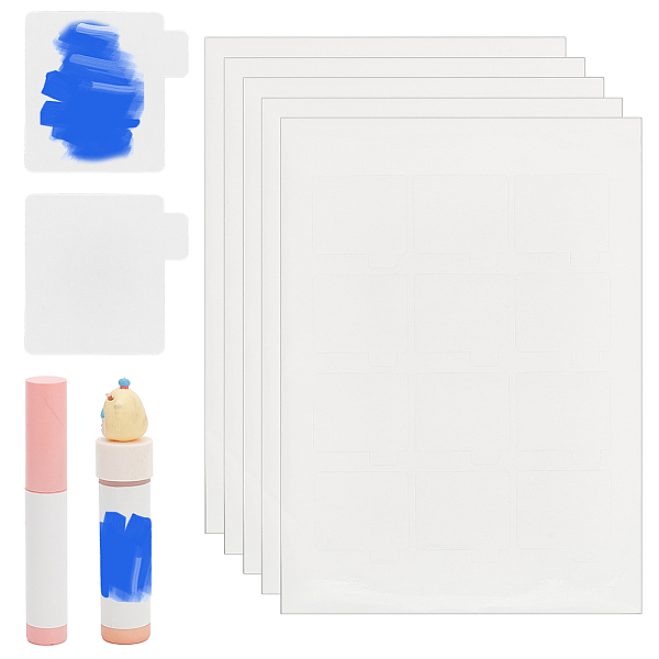 

PandaHall PH 20 Sheets Lip Balm Labels 2.16x2.16" Square Labels 240 Blank Labels Stickers Chapstick Labels for Tubes Custom Lip Gloss..., White