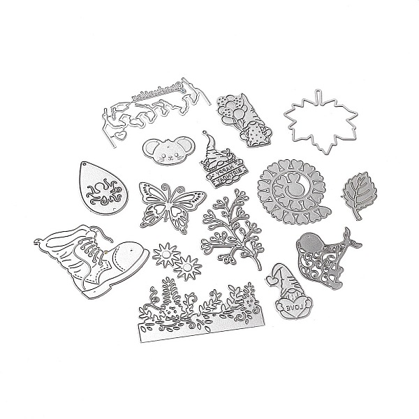 

PandaHall Carbon Steel Cutting Dies Stencils, for DIY Scrapbooking, Photo Album, Decorative Embossing Paper Card, Stainless Steel Color...