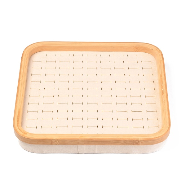 

PandaHall Fashion Velvet Wood Jewelry Boxes, Ring Display, Rectangle, PapayaWhip, 30.3x30.3x4.3cm Velvet Orange